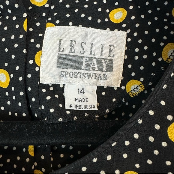 Leslie Faye 80s Polka Dot Skirt Set Sz 14 - Picture 13 of 15